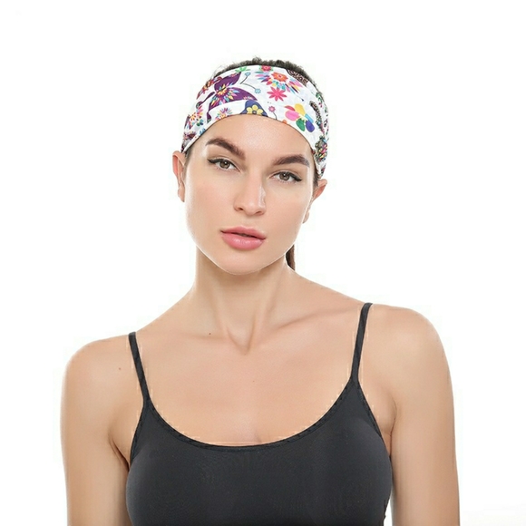 3/$24 Butterfly Print Wide Headband - Picture 5 of 7